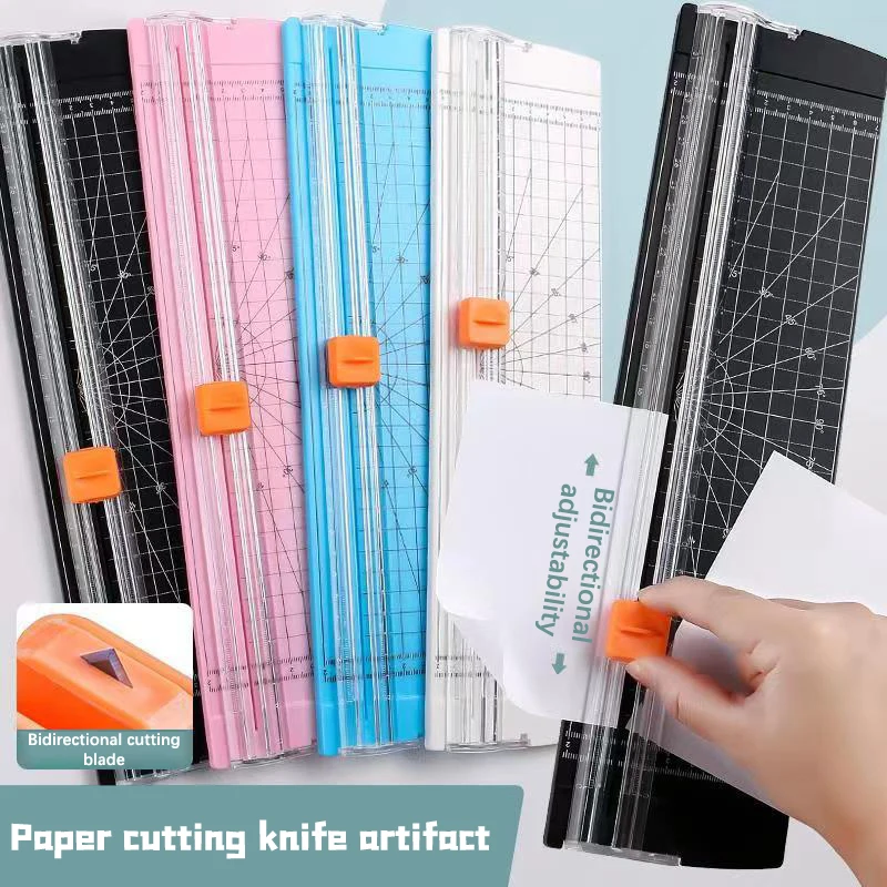 Триммер для бумаги на пластиковой основе, портативный мини-автомат для резки бумаги формата А4, ручная работа, книга, резак для фото, домашний офис, инструменты для художественных ремесел