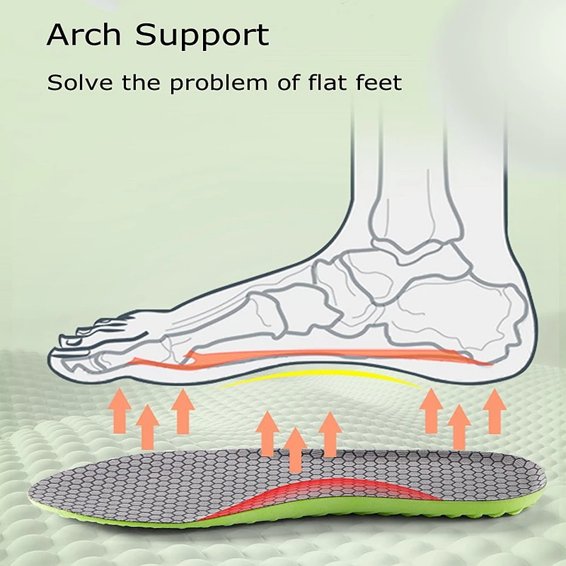 1Pair Orthopedic Insoles Plantar Fasciitis Arch Support Insole for Feet Silicone Non Slip Shoe Pads Soft comfort Shoes Sole