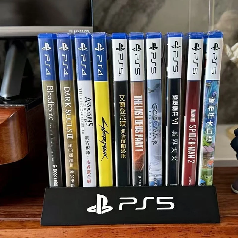 3D-Druck PS5-Spiele-Disc-Aufbewahrungsregal, fasst bis zu 10 Discs, kompatibel mit PS4/PS5-Spielehüllen, Organizer-Ständer – Detail 2