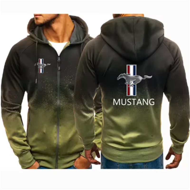 Neue Herren Kapuze Reiß verschluss Sportswear modische Krawatte Dye Mode Herbst lässig Kapuze Sweatshirt lang ärmel ige Herren bekleidung