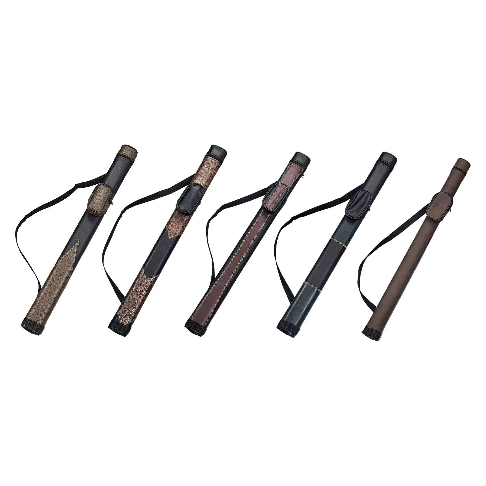 

Luxury Billiard Bag Waterproof PU Leather Professional Pool Cue Case Zipper Pocket Storage Carrying for Billiard Hall Use