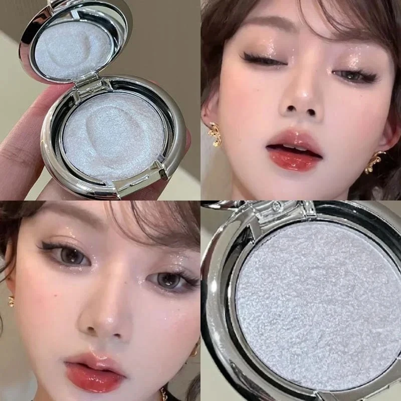 다이아몬드 스파클 하이라이터 크림 단색 반짝이는 진주 실버 얼굴 윤곽 밝게 하는 메이크업 클리어 글리터 플래시 하이라이트