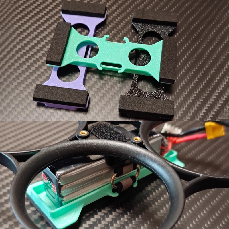 Siège de Protection de batterie imprimé en 3D, 3 pièces, avec fonction de train d'atterrissage, taille interne 85x20mm pour Drone BetaFPV Pavo20 Mini FPV