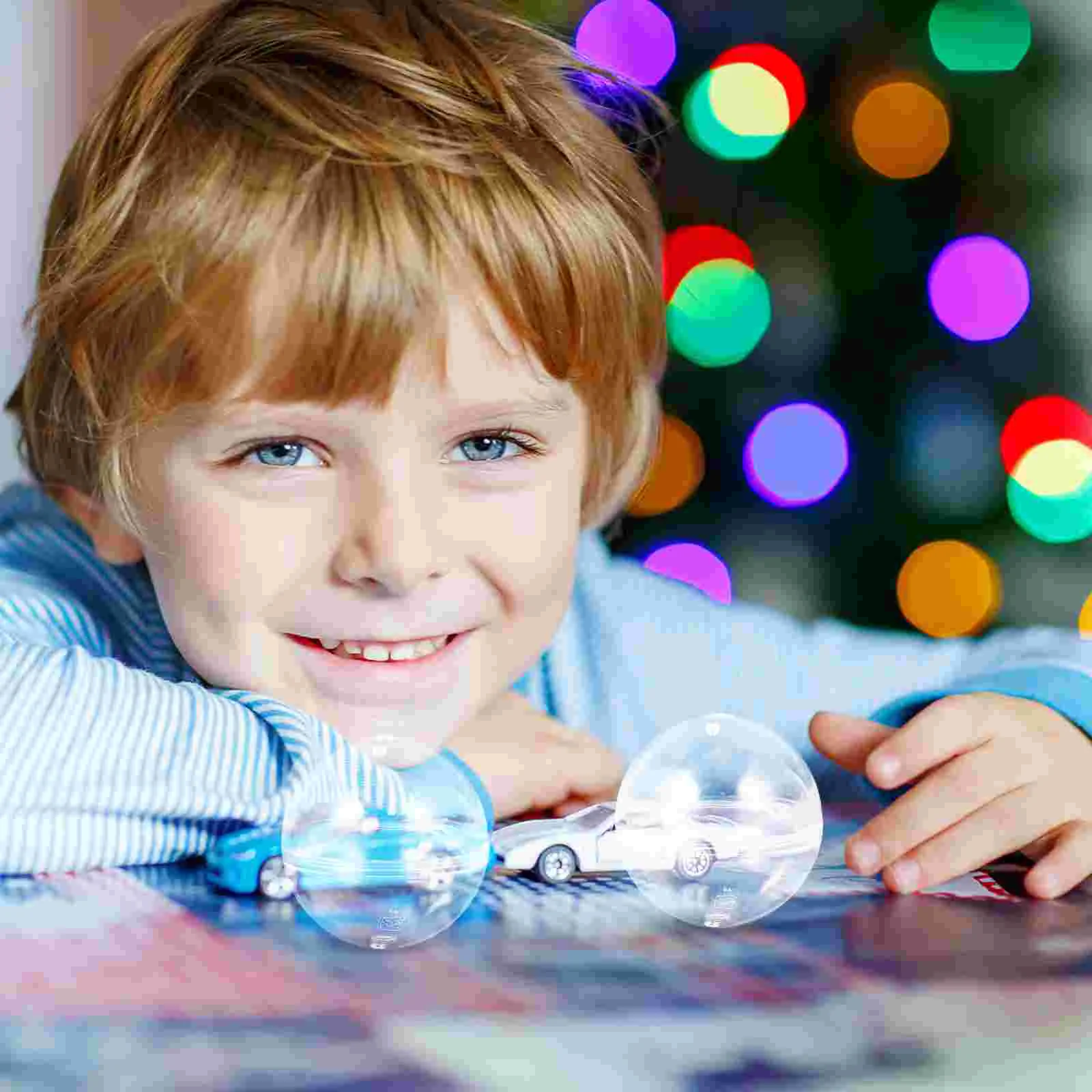 10 Pcs Shell Plastic Ball Decor Fillable Easter Eggs Gumballs Basket