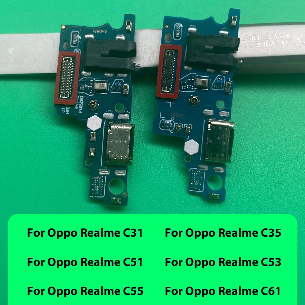 10Pcs, For Oppo Realme C61 C63 5 Pro C30 C35 C53 C55 C67 C71 C73 USB Charger Port Dock Connector Charging Board Flex Cable