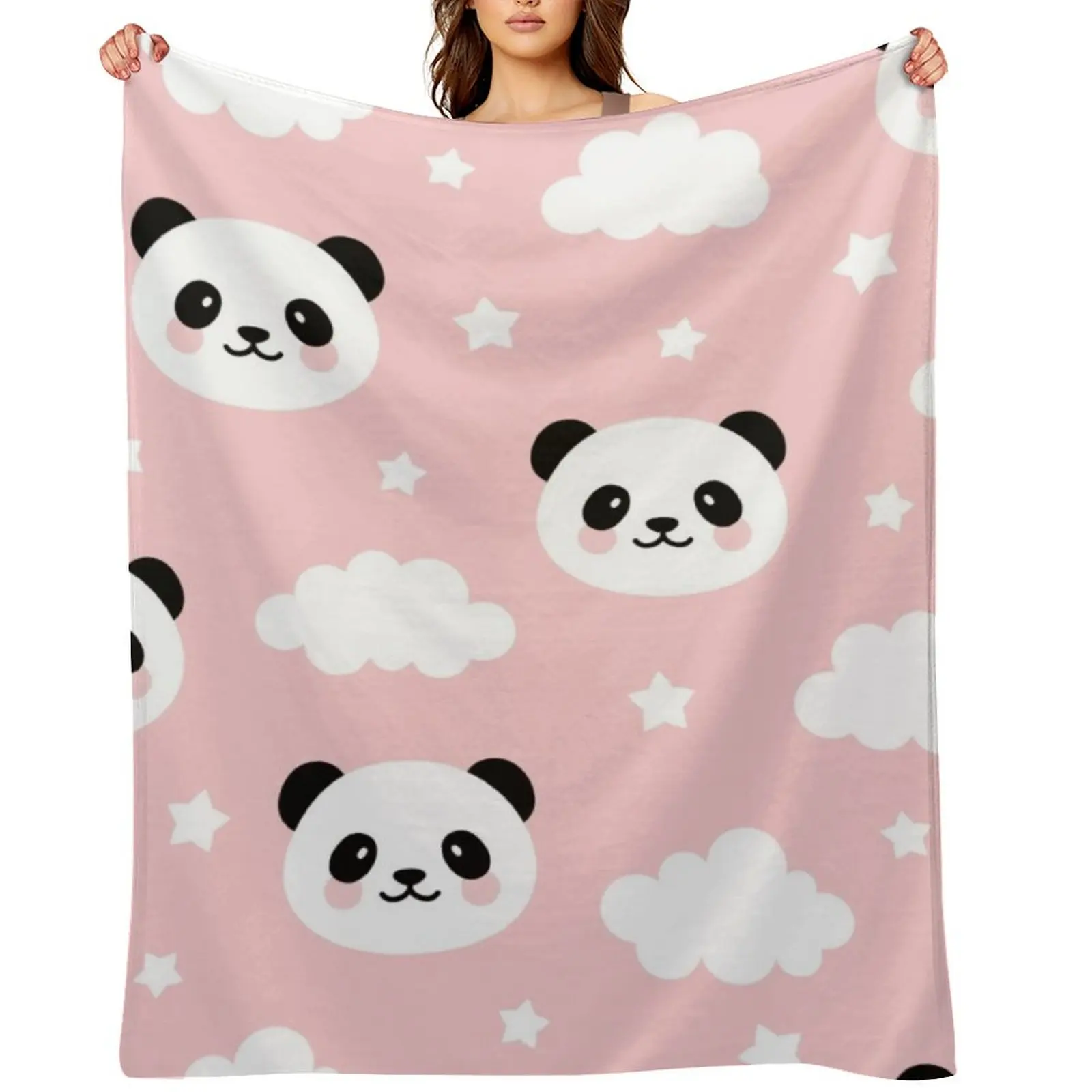 

cute baby pandas Throw Blanket Hair warm winter Single warm for winter Blankets