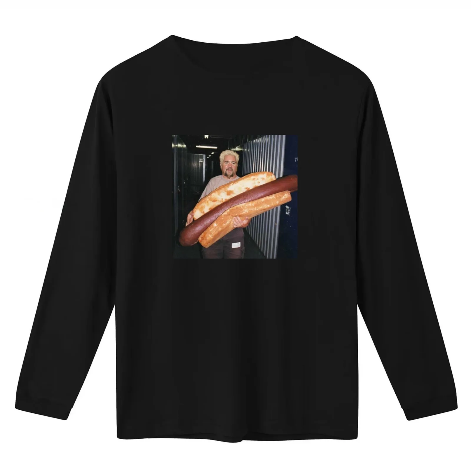 guy fieri and his wieney T-Shirt Summer Casual Cotton Tee Oversized Streetwear Tops Vintage Graphic Print Unisex Men Women