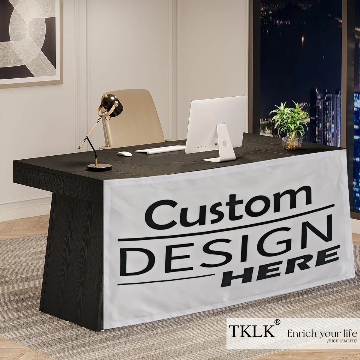 Personalized Polyester Flag Banner with Hook-and-Loop Magic Tape – Quick Installation, Customize with Logo/Photo/Text