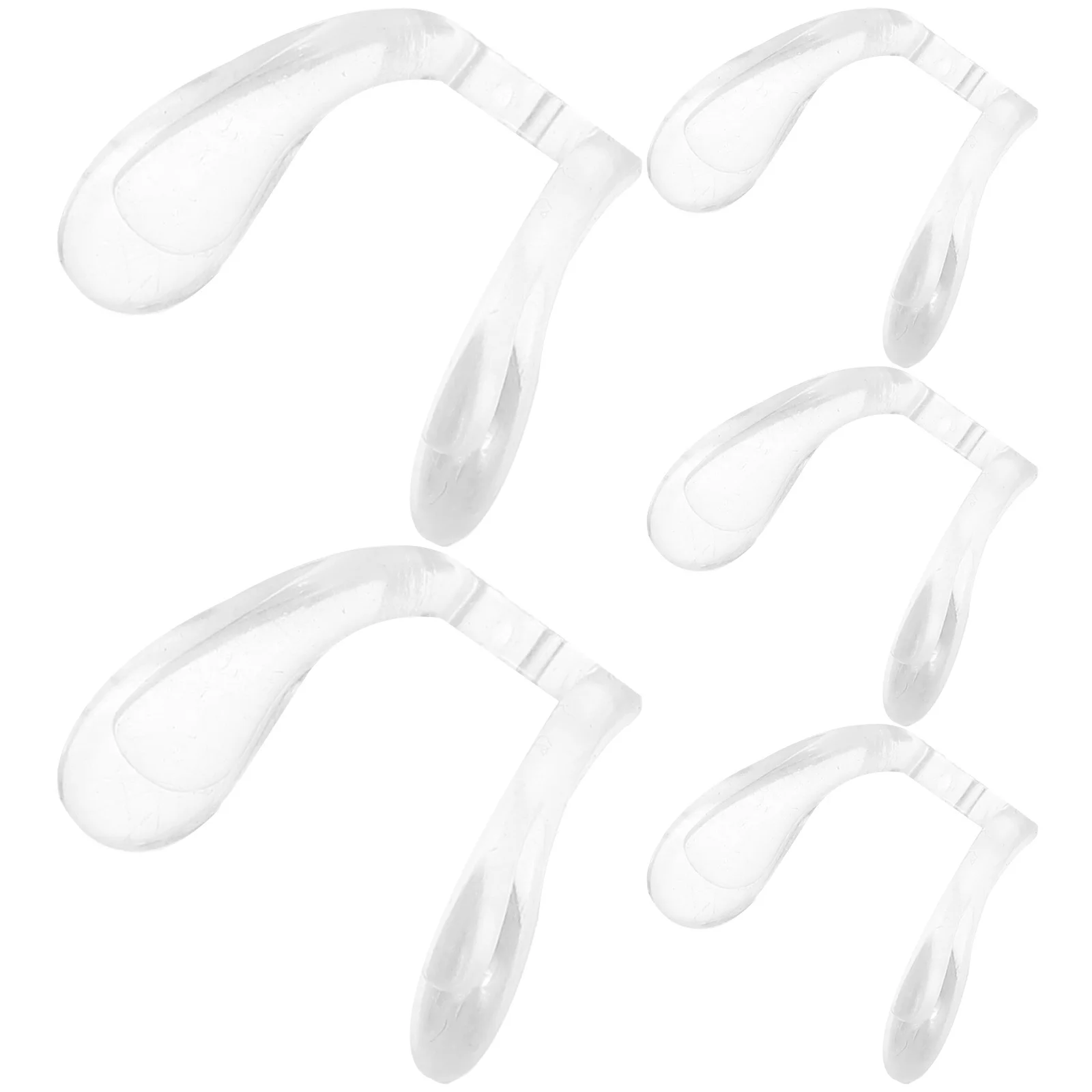 

5Pcs Saddle Nose Pads Smooth Silicone Cushion for Glasses No Pain No Replacement Parts Universal Fit Eyewear