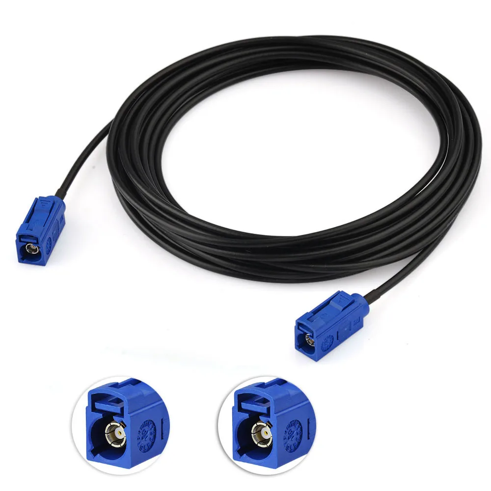 Superbat Fakra C Blue Jack Straight to Female GPS Extension Cable RG174 500 Cm for Car Navigation Pigtail GPS Cable