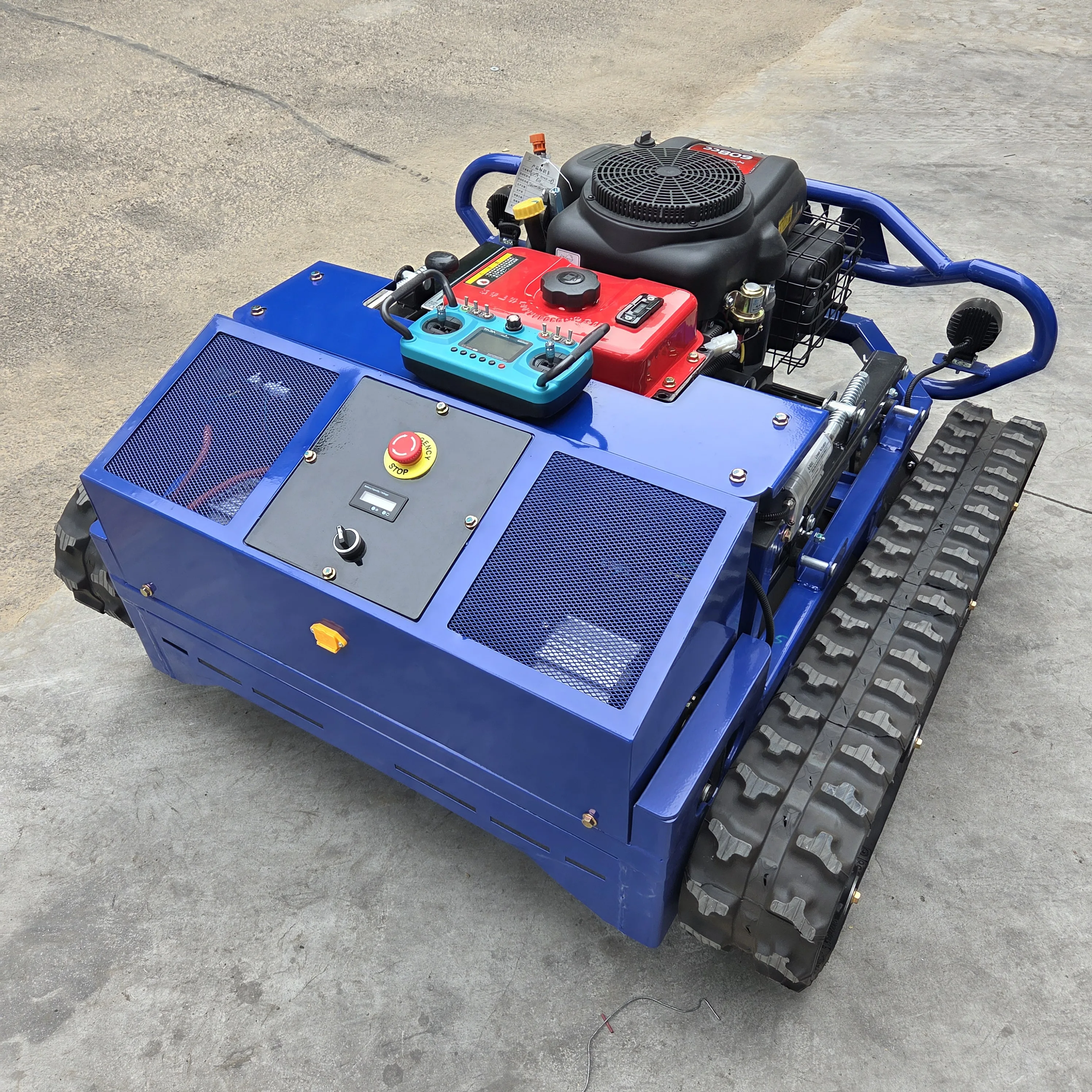 Electric Self-Propelled 4-Stroke Lawn Mower with Remote Professional DIY Cordless Rotary Grass Cutter Crawler Mower