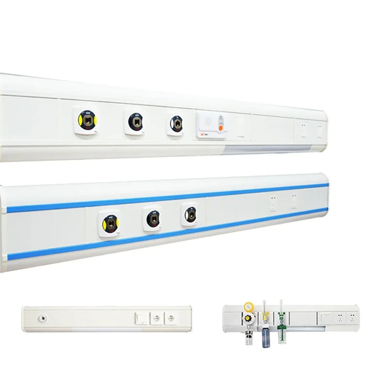 Aluminum Alloy Modular Medical Gas Supply Horizontal Bed Head Unit