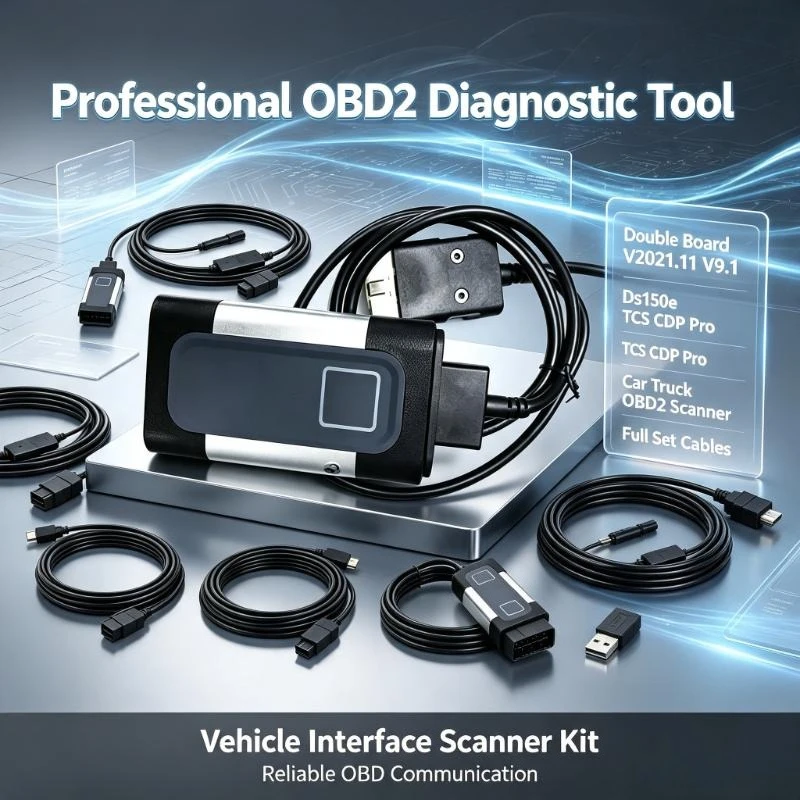 Workshop Vehicle Troubleshooting Kit Uses Ds150e Module To Scan Automobile And Truck Obd Fault Codes Efficiently