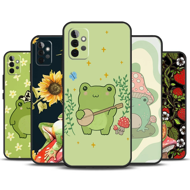 Cottagecore Frog Mushroom Aesthetic Cover For Samsung Galaxy A53 A33 A52 A32 A22 A12 A13 A23 A51 A71 A14 A34 A54 A15 A25 Case