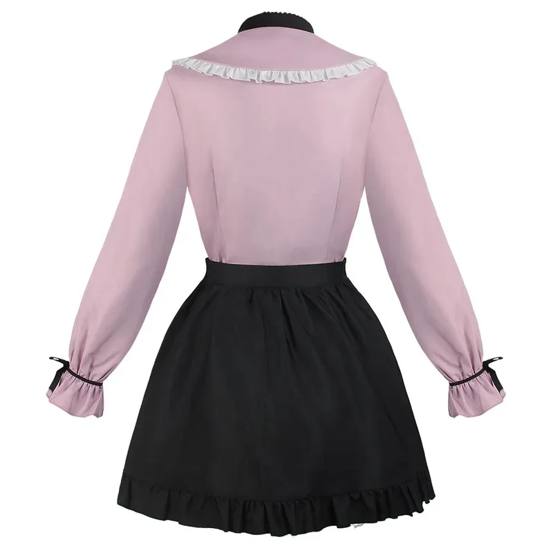 hhh 2025 مصاص دماء ميكو تأثيري حلي شعر مستعار أنيمي الوردي Kawaii فستان قميص دعوى فتاة النساء هالوين موحدة الملحقات