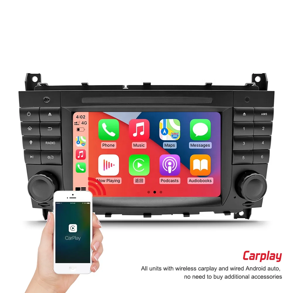 Route Android 10 Car GPS for Mercedes Benz W203 W219 with Canbus, Support Steering Wheel Control Car Radio