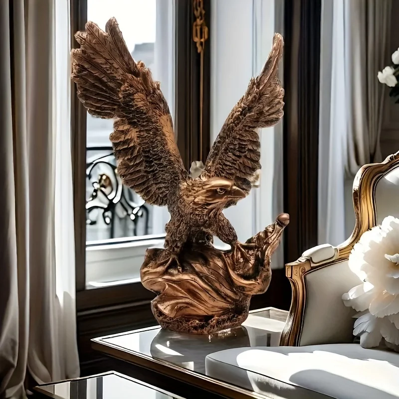 An Eagle Ornament，Home/Living Room/Study Sculpture，Gu Dongying Received the Best Gift，Resin，Add Elegance to Your Home