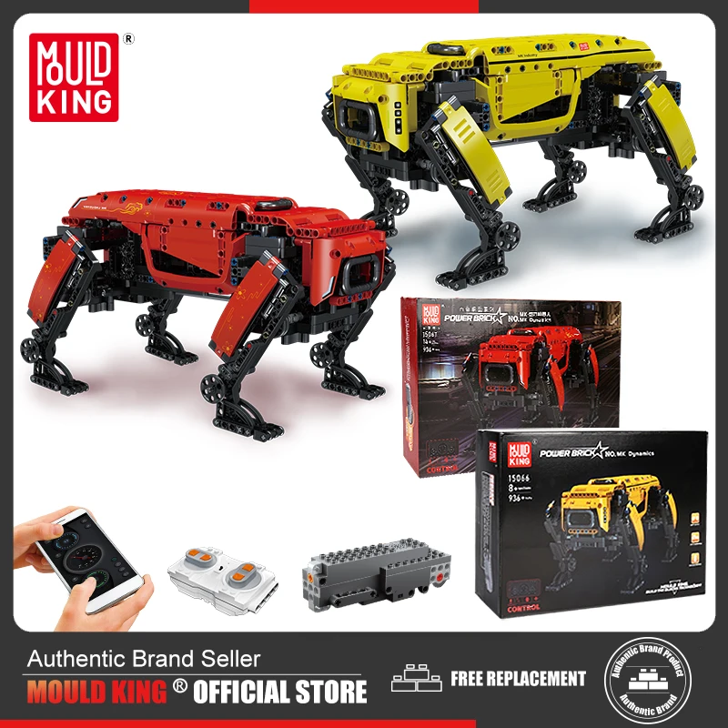 MOULD KING 15066/15075 Technical Robot Toys Motorized Boston Dynamics Big Dog Model AlphaDog Building Blocks Bricks Kids Gifts