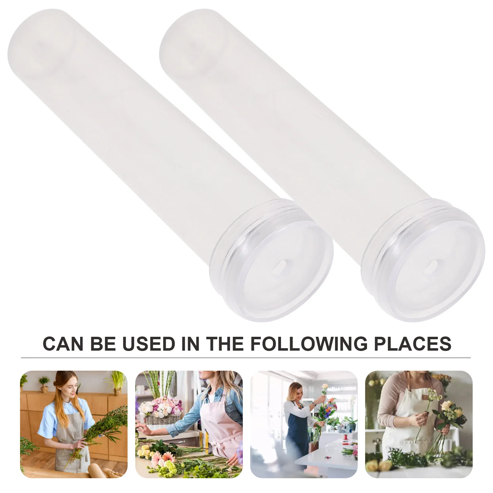 100 Uds. Tubos de almacenamiento de flores frescas, tubos de plástico, suministros para floristería, contenedores de agua para flores de larga duración