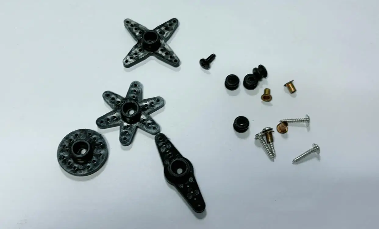 PVC Cross hexagonal disc circular rocker 4pcs arm parts washer screws for GS-D9257 9257MG 9650 Servo For Trex 450 500 RC Heli