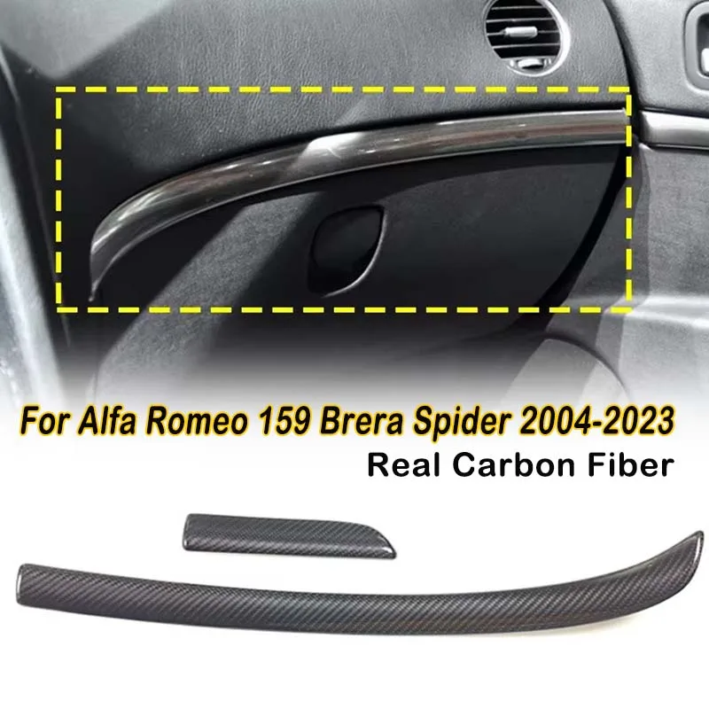 Real Dry Carbon Fiber For Alfa Romeo 159 Brera Spider 2004-2023 LHD Car Co-pilot Dashboard Panel Cover Trim Car Accessories