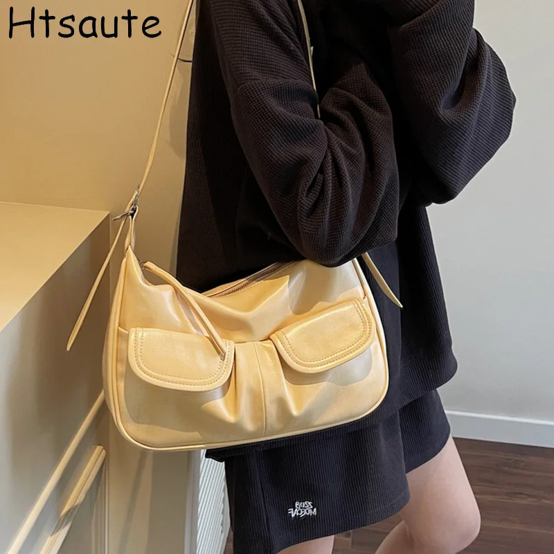 

High Quality PU Leather Shoulder Crossbody Bags for Women Luxury Handbags Ladies Bag Large Capacity Soft Tote Messenger Bag