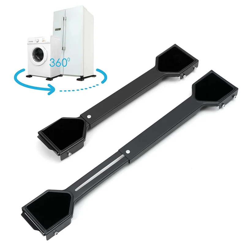 

АБЛН-360 ° Универсальные мобильные ролики, выдвижная мебельная тележка, движущаяся основа для стиральной машины для холодильников, сушильных машин, прочный, серебристый