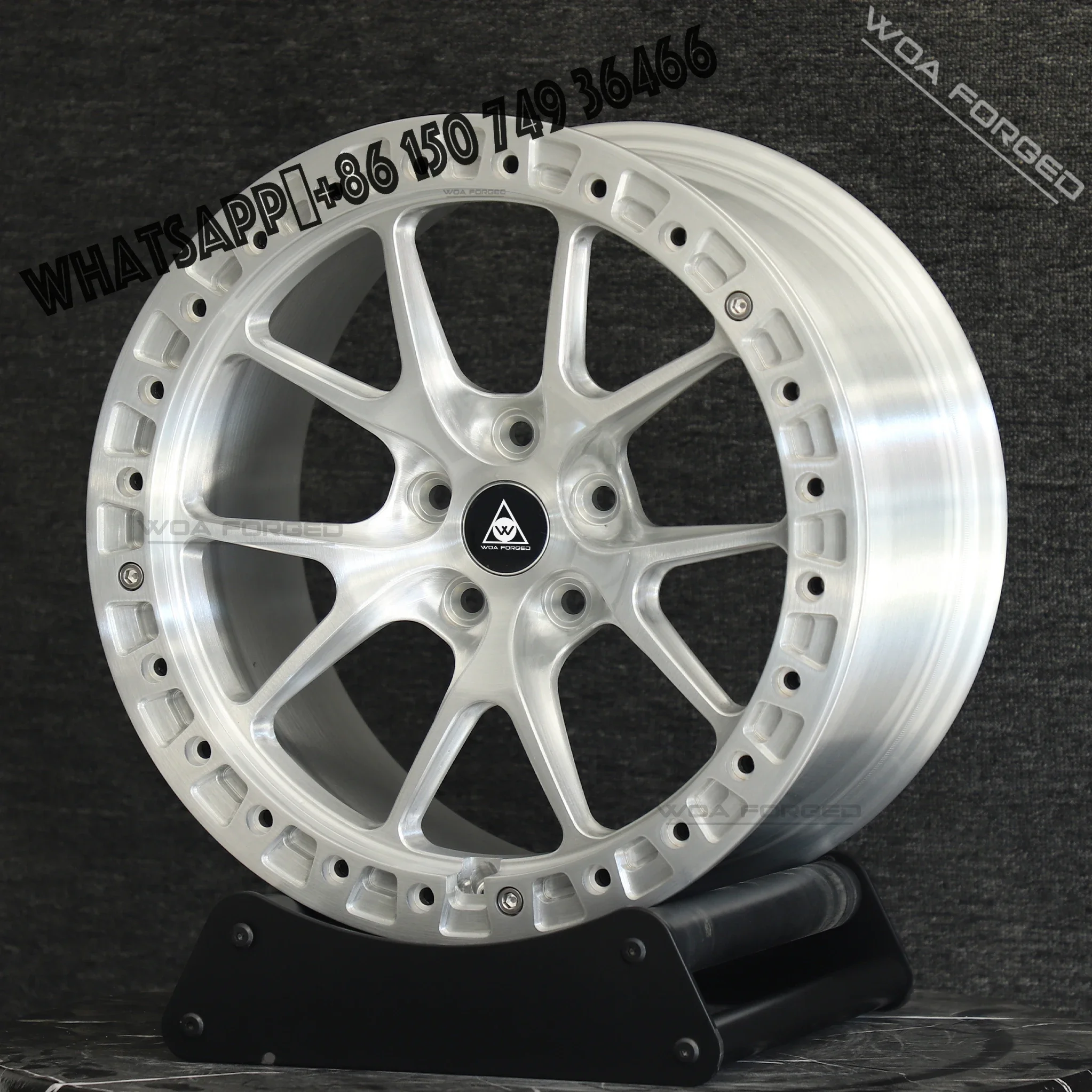 Aluminum Racing Car Beadlock VS-5RS Stylish Smoky Grey  Forged Deep Dish Wheels 5X108 5x112 5x120 5x114.3 Polished Gold Finish