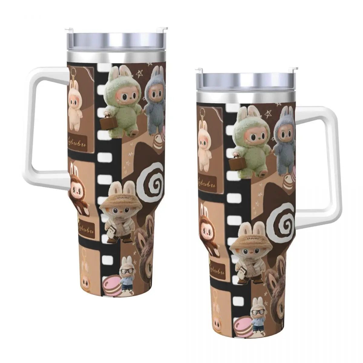 

Стакан из нержавеющей стали Labubu, термокружка с героями мультфильмов, изолированные кружки для холодных и горячих автомобилей, дизайн для кемпинга, бутылка для воды