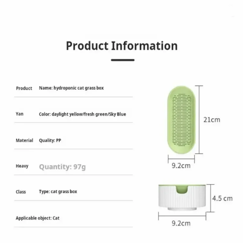 Hydroponic Cat Grass Box Cat Treats Catnip Hydroponic Soilless Planting Cat Grass Pot Set for Easy Growth - view 5
