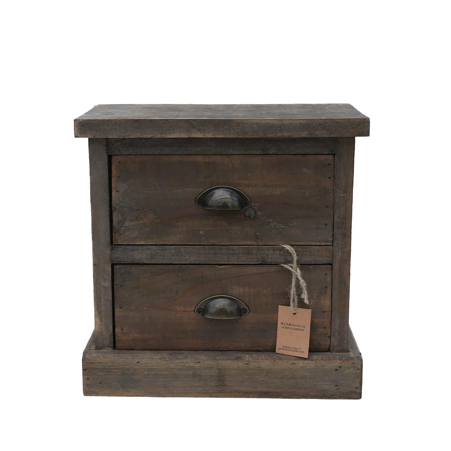 Rustic Wooden Apothecary Drawer Cabinet, Farmhouse Desktop Storage Organizer, Vintage Countertop Decor Box