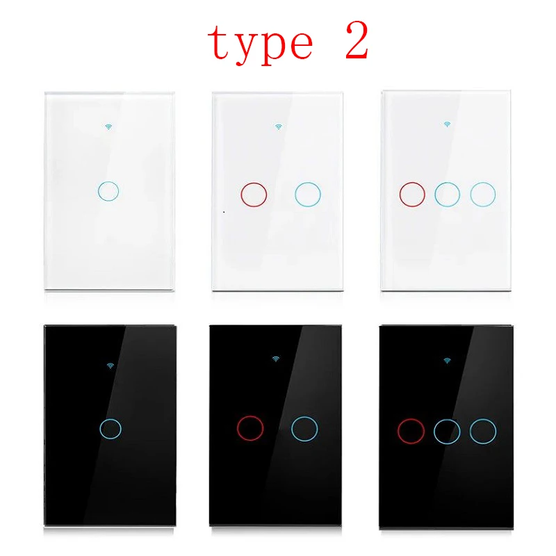 Kompatibel mit Tuya APP US WiFi Smart Wandschalter RF433 1/2/3/4-fach Ohne Neutralleiter LED-Lichtschalter Smart Home Alexa Google Home – Detail 2