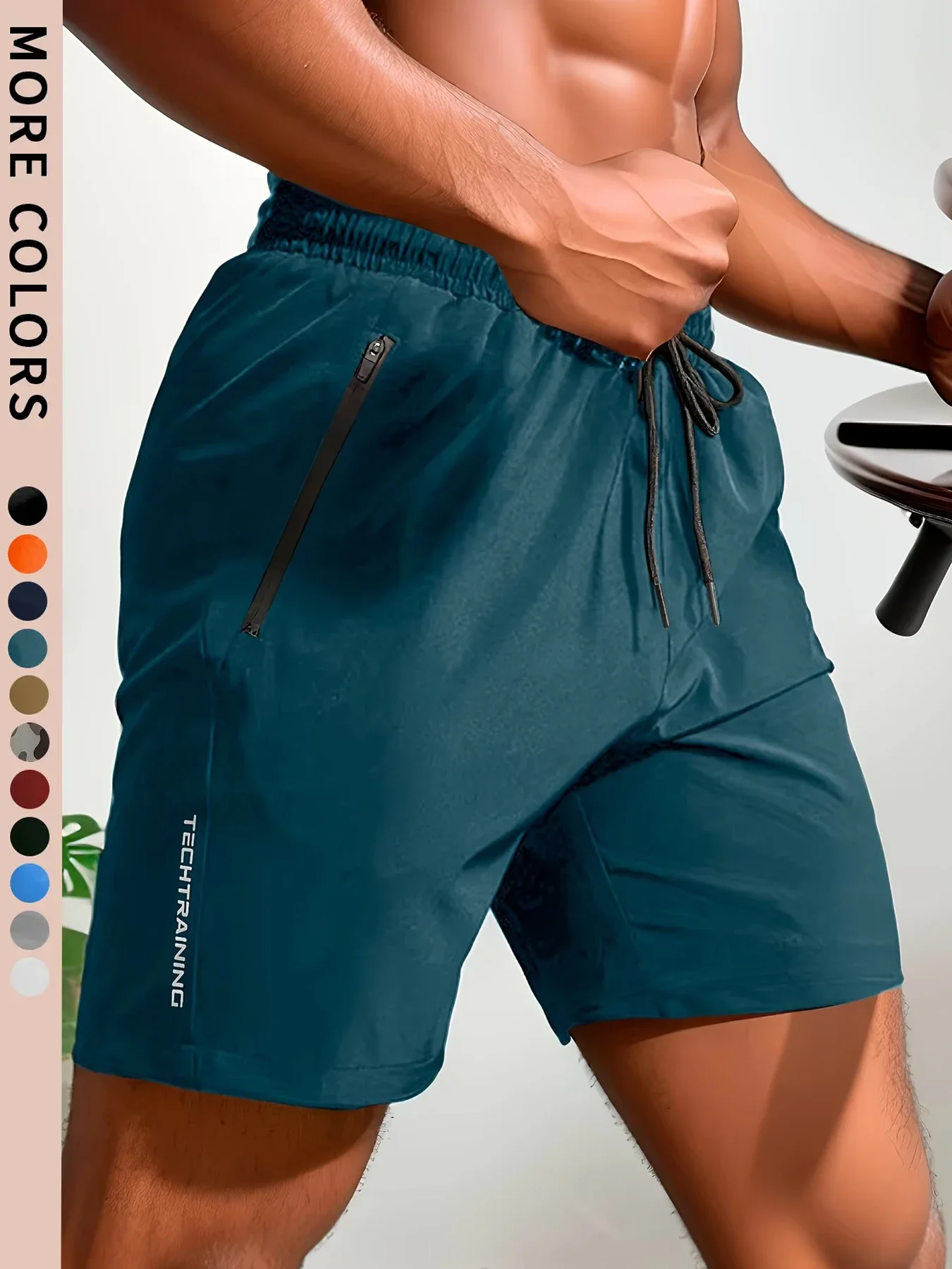 

Мужские спортивные штаны для летних тренировок, бега, езды на велосипеде, быстросохнущие шорты, дышащие спортивные шорты с завязками на талии, спортивная одежда, пляжная одежда