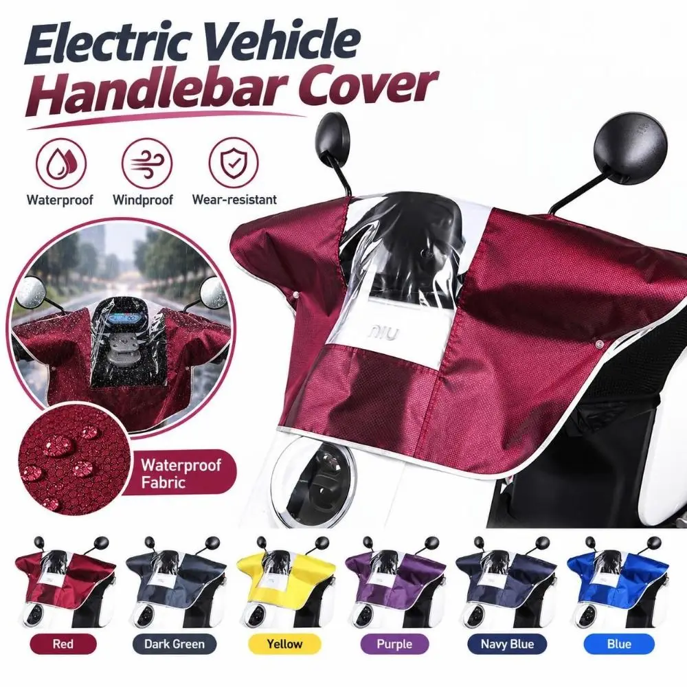 Waterproof Motorcycle Head Cover Dustproof Oxford Cloth Electric Motorcycle Cover Clear Window Scooter Dashboard Cover
