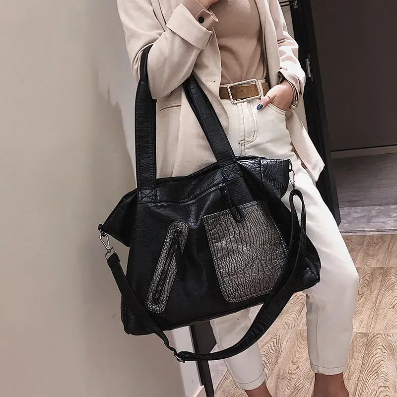 

Artificial Leather Women's Bags Luxury Shoulder Messenger Bag Crossbody for Women Large Capacity Pu Wild Ladies Handbags E427