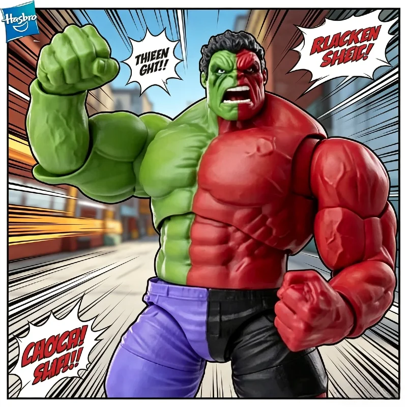 

【IN STOCK】Hasbro Marvel Legends Series Compound Hulk (Red & Green) Action Figure, 6-Inch Collectible Model