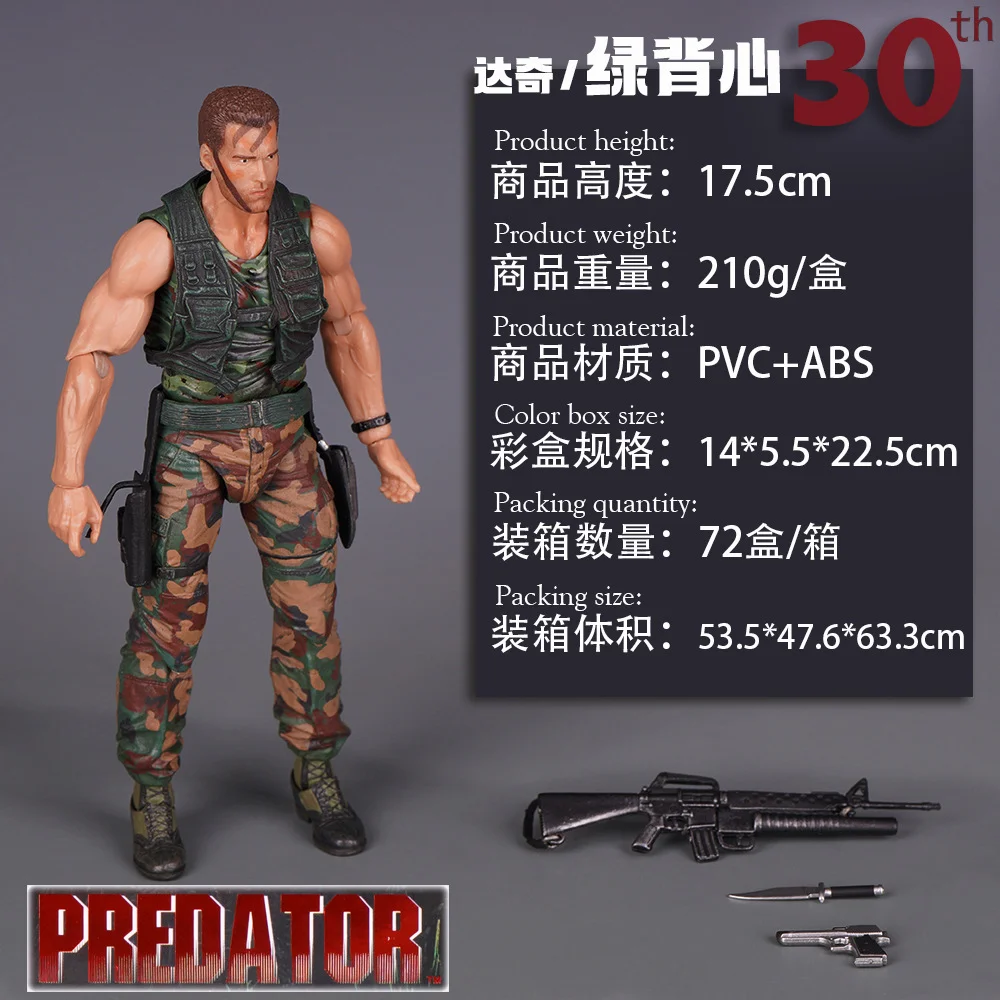 2026 Nieuwe Neca Predator Jungle Extraction Nederlandse Actiefiguur Schwarzenegger Beeldje Model Bureaudecoratie Speelgoed Cadeau