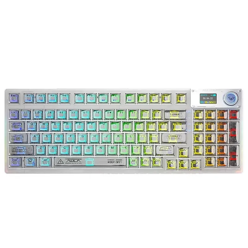 Imagem -06 - Teclado Mecânico sem Fio Aula Junta Personalizada Hot Plug Rgb Light E-sports Game tipo de Escritório Periférico Modos F98 Pro
