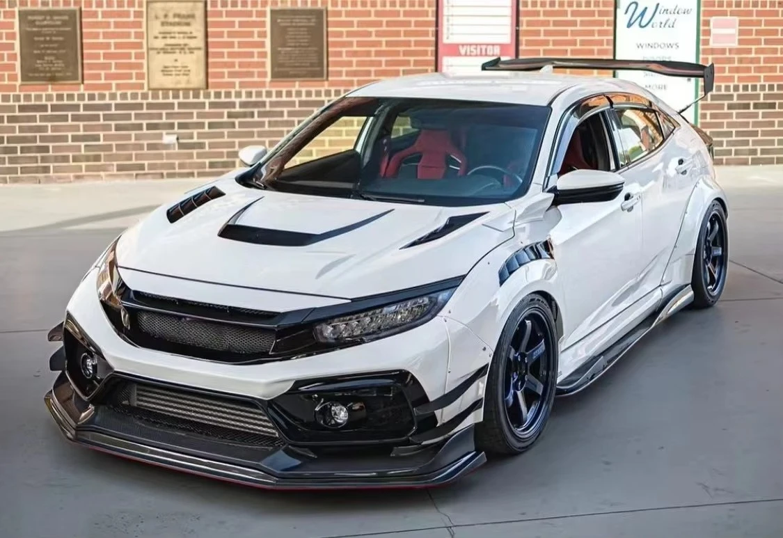 For  FC FK7 FK8 16-18 EPA Style Carbon Fiber Front Fender Air Vents