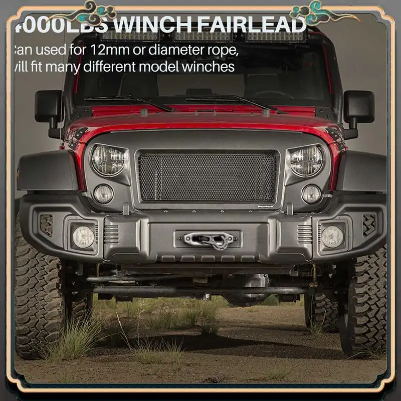 

M45K-125Mm 4000LBS Универсальная хромированная заготовка из алюминия Hawse Fairlead Синтетическое крепление лебедки Веревка 15000 фунтов для внедорожника ATV UTV