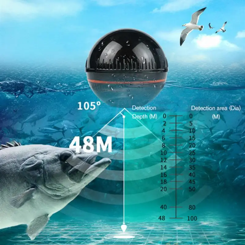 Erchang XA02 Wireless Intelligent Sonar Fish Finder Underwater High-definition Visual Fishing Device Portable Fishing Finder