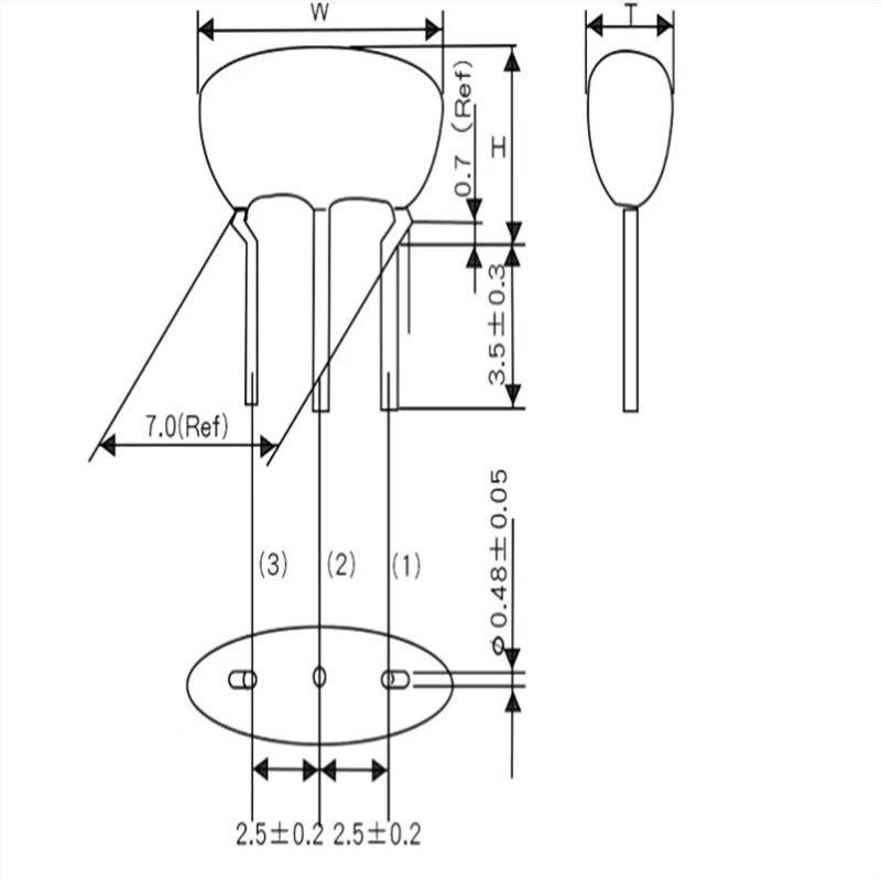 50PCS/ CSTLS8M00G53-BO 8MHZ Ceramic Crystal Oscillato CSTS0800MG03 8MHZ 8M 800G straight plug 3 feet