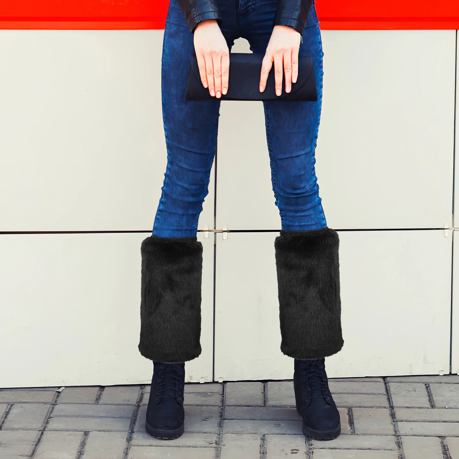 

1 Pair Shoes Covers Leg Warmers Boot Cuffs Warmers Women Winter Ankle Covers Stylish Boot Accessories