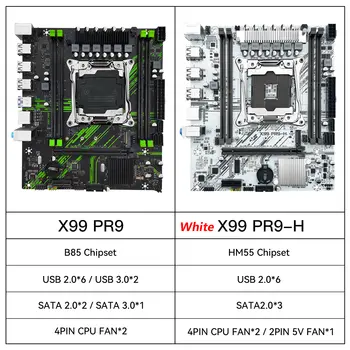 Kombinace základní desky MACHINIST White X99 PR9-H, Intel Xeon E5 2630 V4, LGA 2011-3, CPU DDR4, 16GB RAM, NVME, m.2, Volitelná sada kitů 10 nejlepší prodej Kombinace základní desky CPU - №2