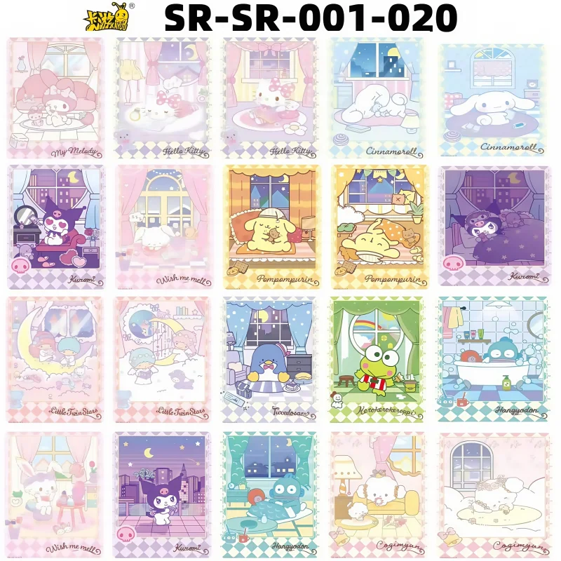 กล่องต้นฉบับซานริโออะนิเมะน่ารักคุโรมิ เมโลดี้ คิตตี้ ซินนามอนโรลคอลเลกชันการ์ดดรีมเจอร์นีย์ตอน AR CR การ์ดเด็กของขวัญ