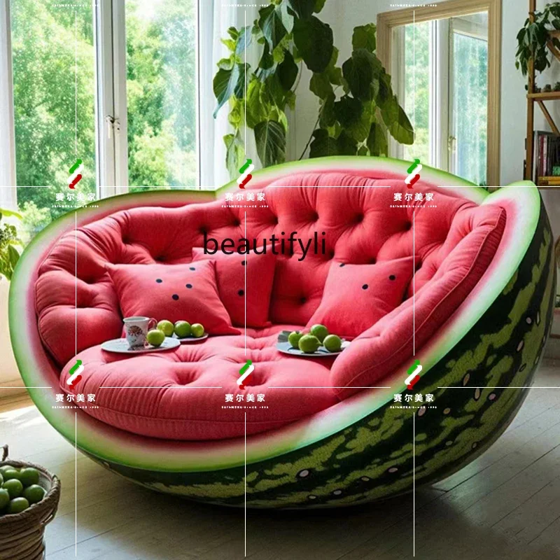 Fruit Watermelon Orange Sofa Chair Lazy Tatami Single Double Bedroom Living Room Balcony Creative Personality Chair