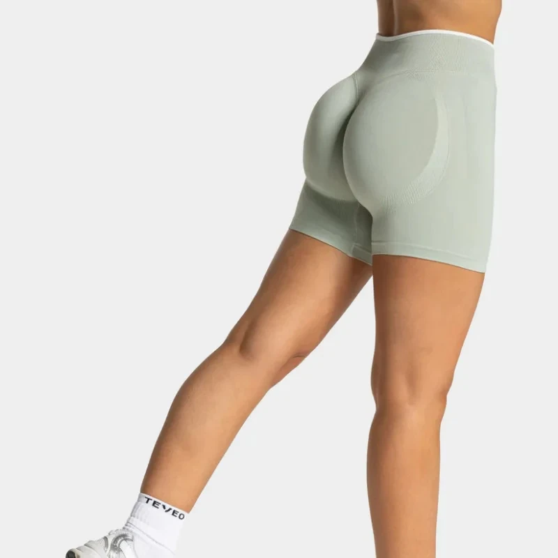 Naadloze yogashorts voor buitenkleding, heupliften en lichaamsvormende sportshorts, fitnesssportshorts
