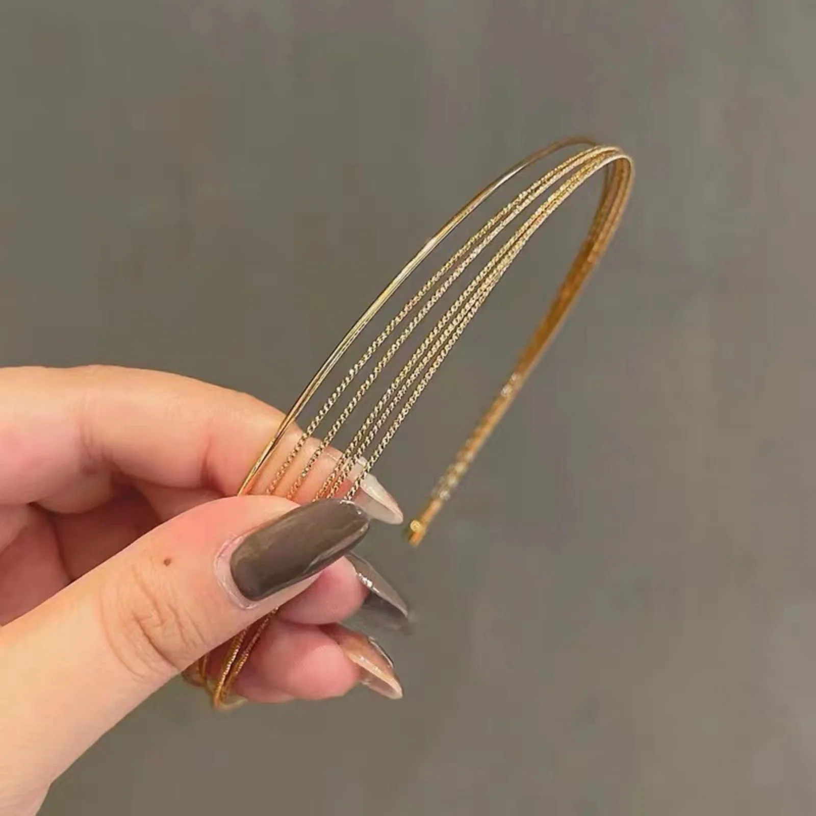 1 fascia multifilo dorata, accessorio per capelli elegante per aggiornamenti, copricapo elegante per donne, perfetto per occasioni speciali