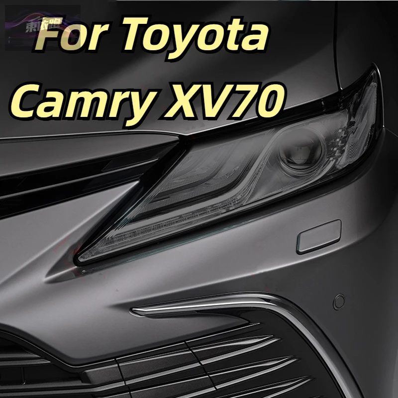 

For Toyota Camry XV70 2018 2019 2020 2021 Car Headlight Tint Smoked Black Protective Film TPU Stickers TPU Sticker