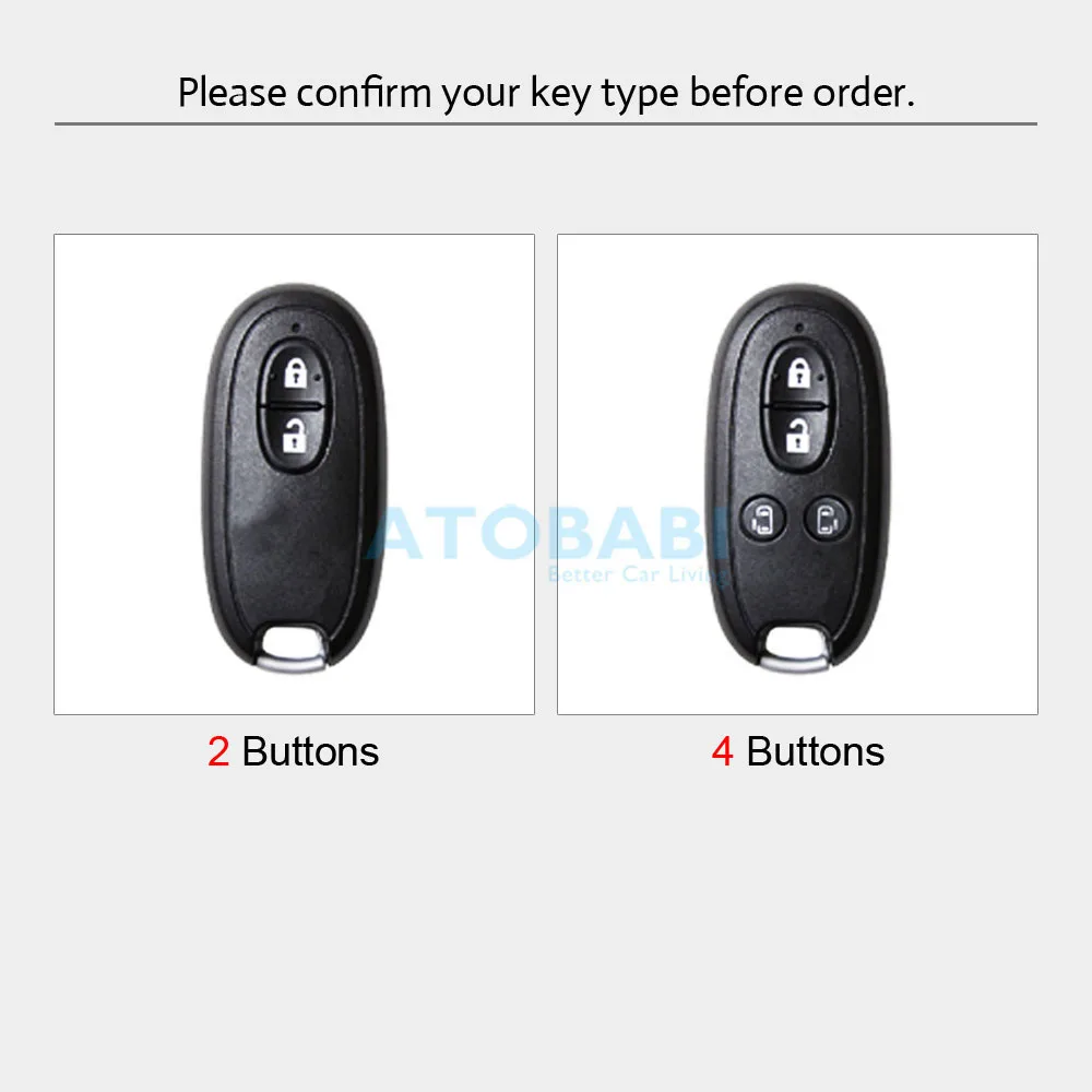 Leather Car Key Case For Suzuki Wagon R Every Hustler Palette Solio Alto Lapin Spacia Smart Remote Control Cover Keychain Holder